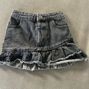 Girls Denim ruffle skirt